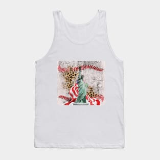 Baseball America USA leopard Tank Top